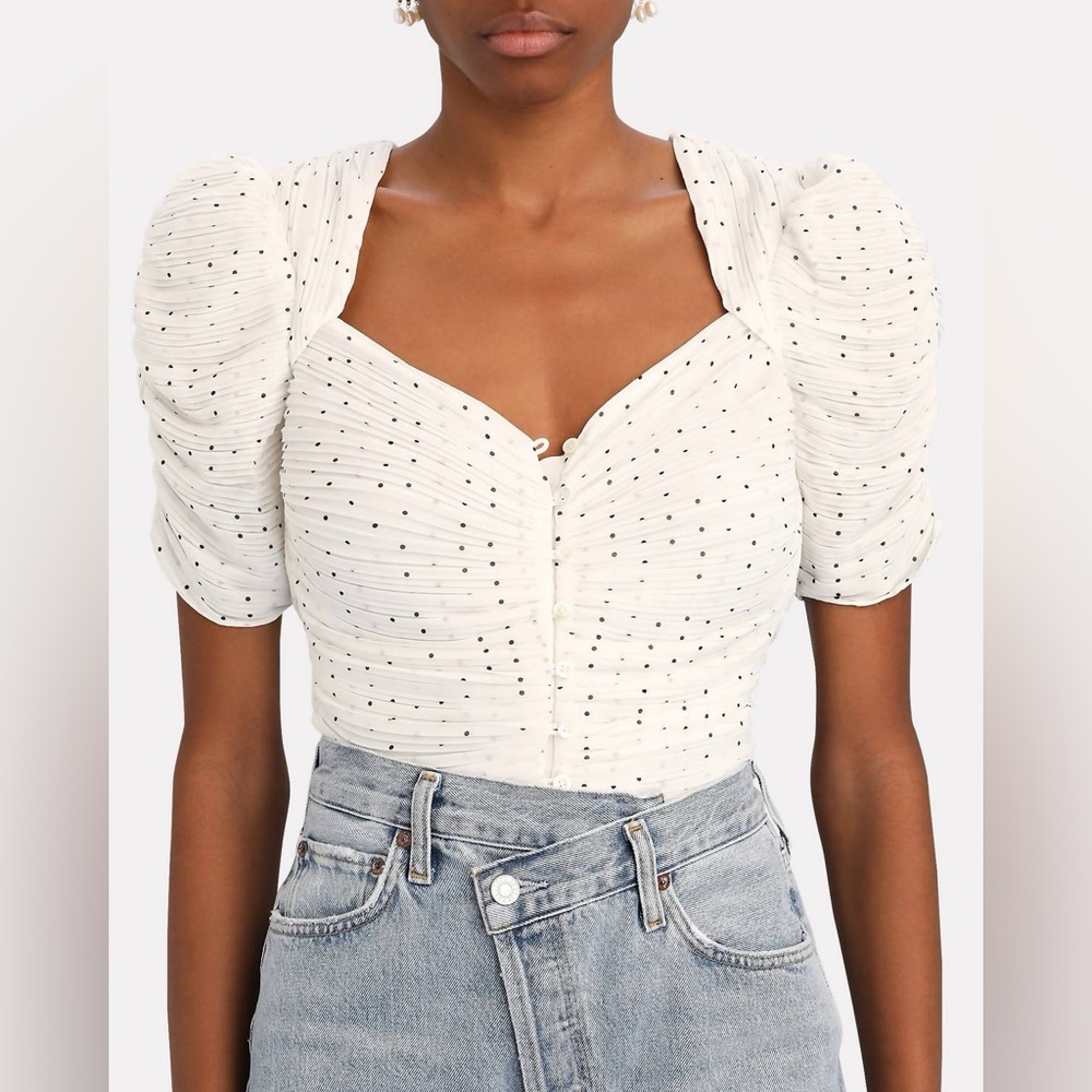 NWT FRAME gathered button front size L